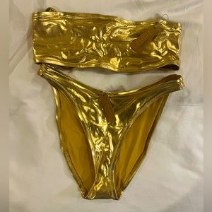 Gold skims bikini